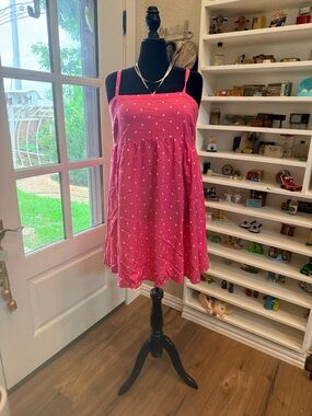 Torrid Pink Polka Dot Challis Mini Dress